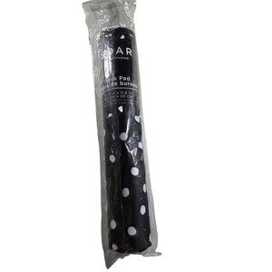 Soar Tech Elevated Desk Pad 31.5 In X 11.8 In Black White Polka Dots Office